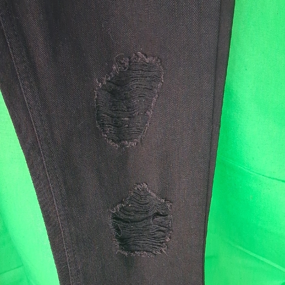 Rewash Black Skinny Distressed Jeans - Picture 5 of 6